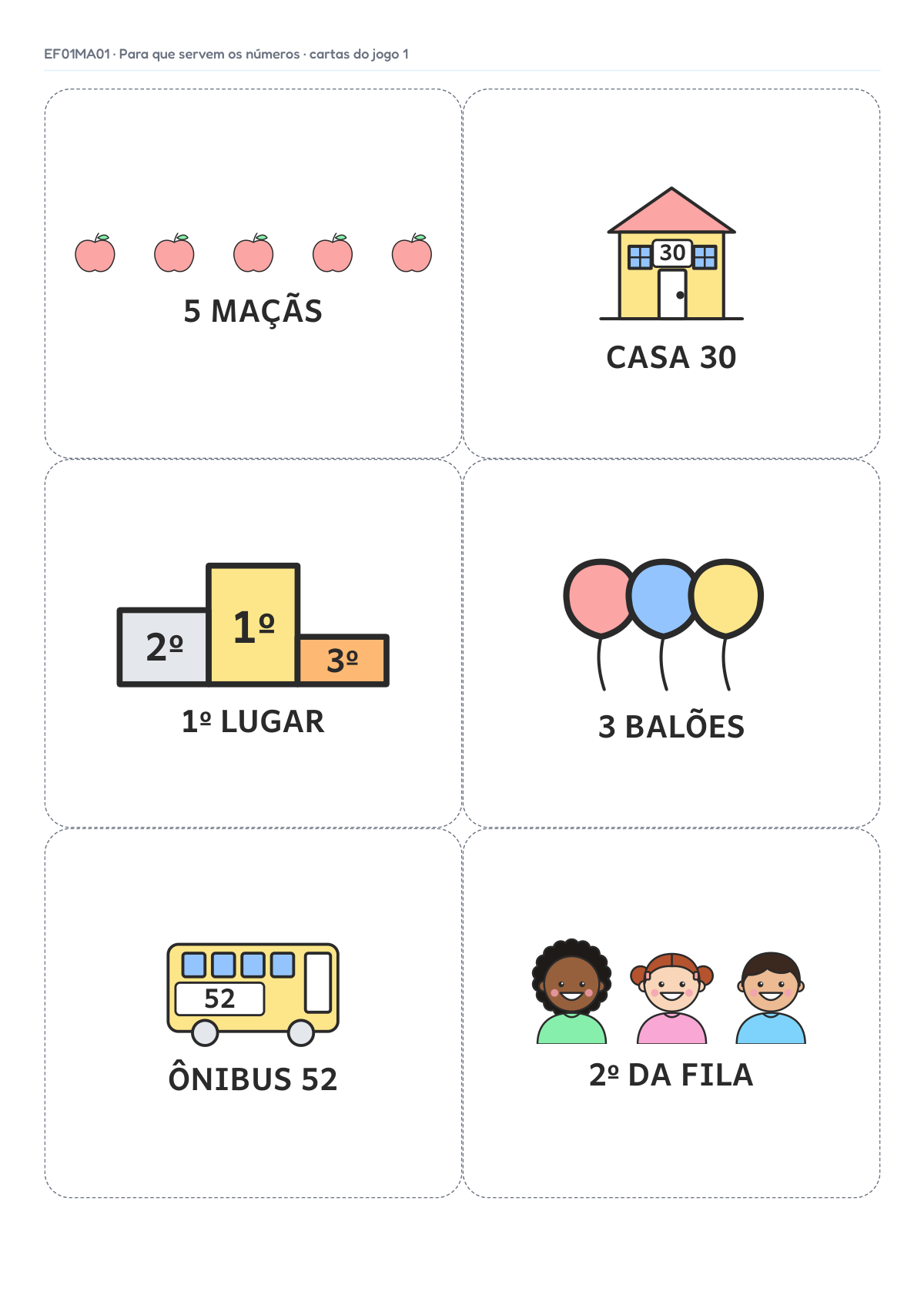 Para que servem os números · 1º ano · EF01MA01 — imagem 3