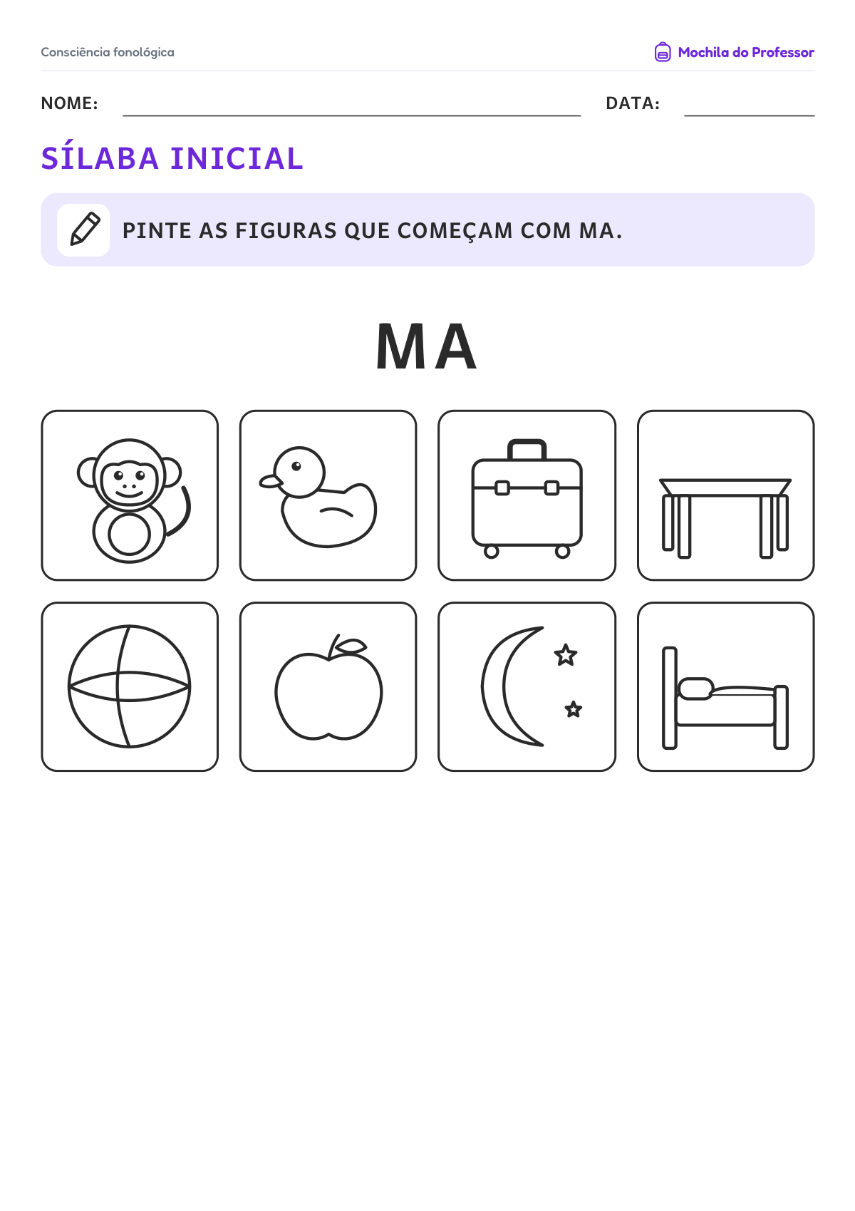 Consciência Fonológica 1º Ano: 13 atividades de rimas, sílabas e sons — imagem 3