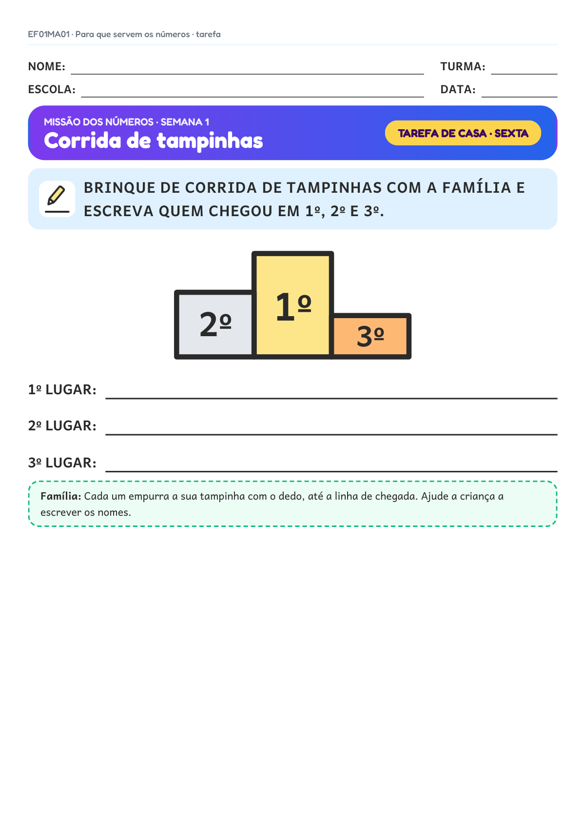 Para que servem os números · 1º ano · EF01MA01 — imagem 4
